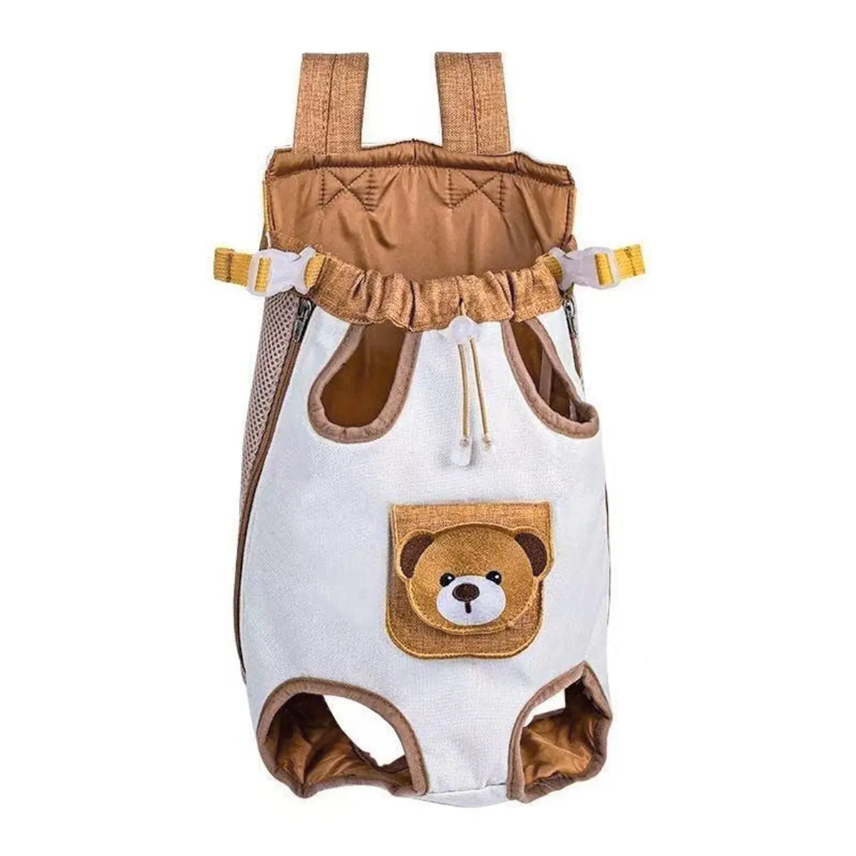 Double-Strap Mesh Fabric Pet Carrier Backpack - Lightweight, Breathable, and Durable Travel Pack for Dogs and Cats for Outdoor Adventures and Camping