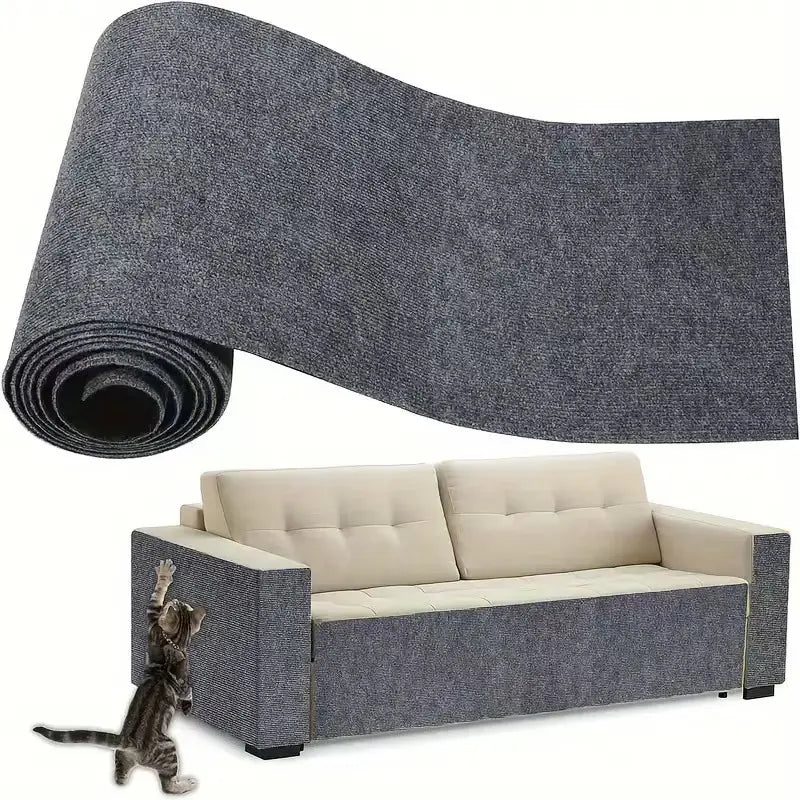 Cat Scratch Protector for Home Furniture - 11.85" x 39.3" Easy Installation Anti-Scratch Sticky Pad, Protects Leather Couch Arms & Corners, Iridescent Stained Glass Decorative Window Film, Sofa Arms by Sohochic