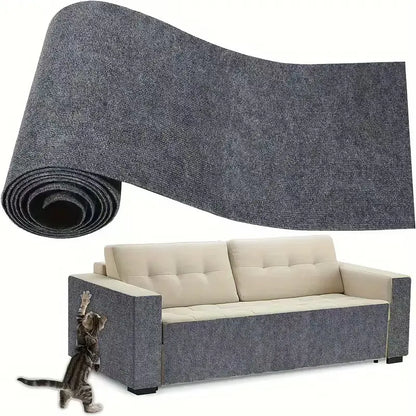 Cat Scratch Protector for Home Furniture - 11.85" x 39.3" Easy Installation Anti-Scratch Sticky Pad, Protects Leather Couch Arms & Corners, Iridescent Stained Glass Decorative Window Film, Sofa Arms by Sohochic