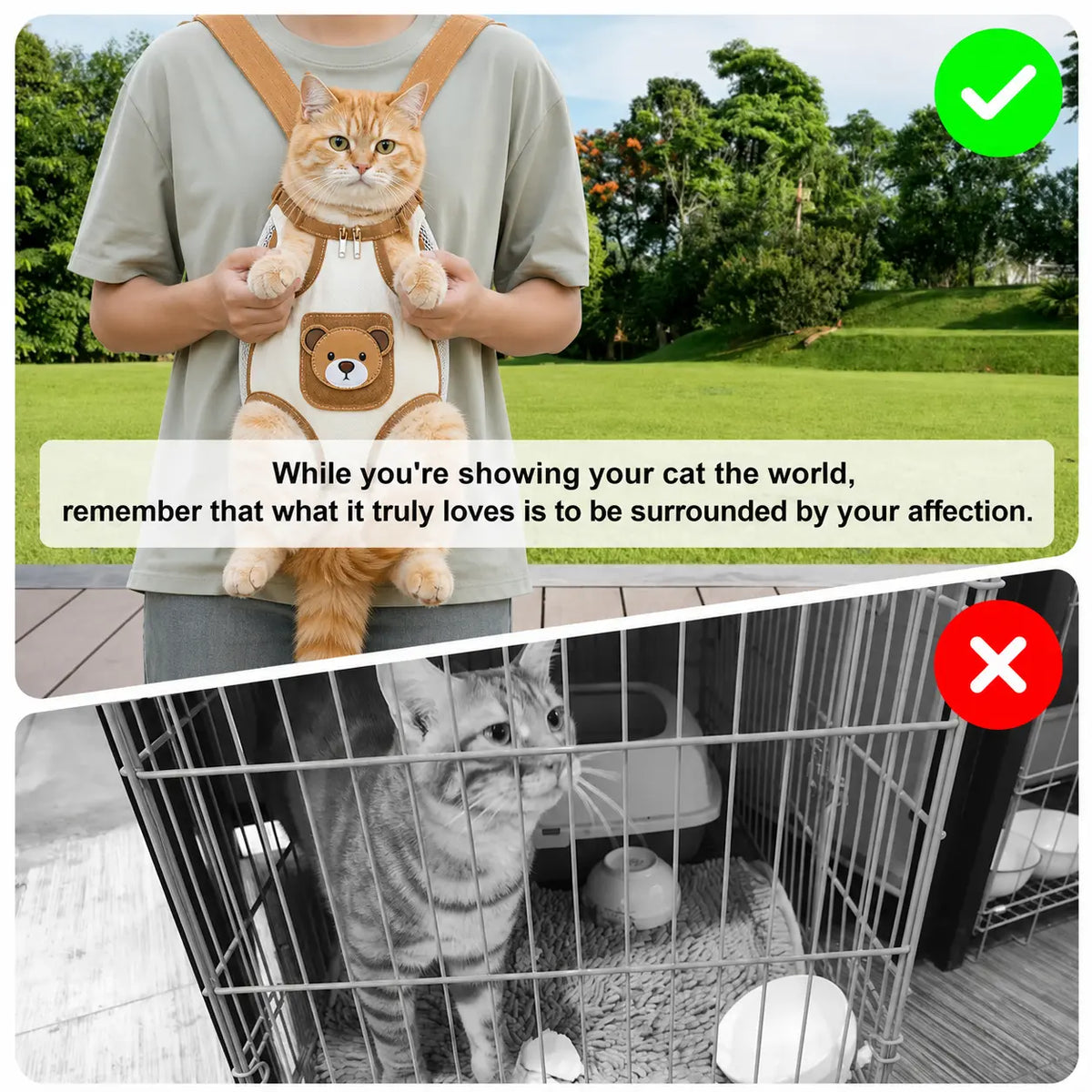 Double-Strap Mesh Fabric Pet Carrier Backpack - Lightweight, Breathable, and Durable Travel Pack for Dogs and Cats for Outdoor Adventures and Camping