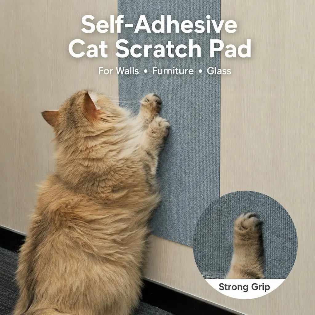 Cat Scratch Protector for Home Furniture - 11.85" x 39.3" Easy Installation Anti-Scratch Sticky Pad, Protects Leather Couch Arms & Corners, Iridescent Stained Glass Decorative Window Film, Sofa Arms by Sohochic